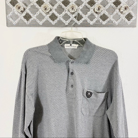Pierre Balmain Long Sleeve Polo Knit Top, Men’s XL - Picture 3 of 10